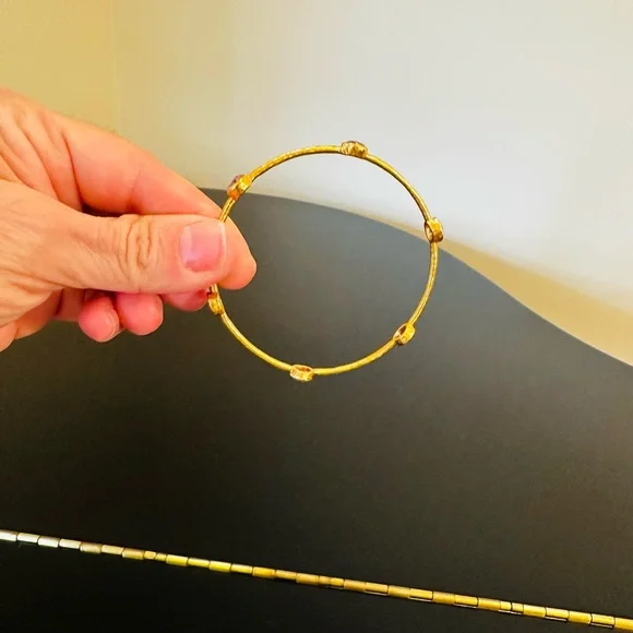 JULIE VOS AUTHENTIC RARE LUXURY MINIMALIST RETRO SUMMER SPRING AMETHYST BANGLE - Picture 10 of 17